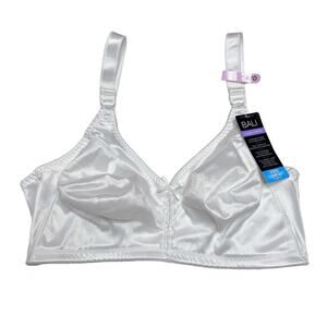 BALI Double Support All-Around Support Back Smoothing Bra White Size 40D